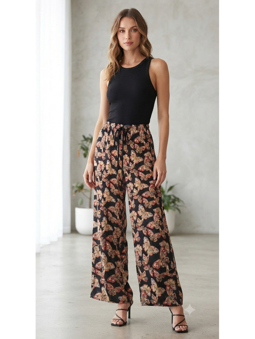 Johnny Was Silk Butterfly Pants/$298 msrp